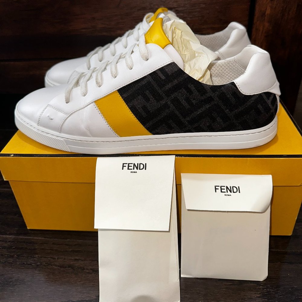 Fendi Low Tops - White Leather